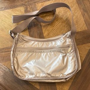 Silvery-Gold Lesportsac Messenger Bag